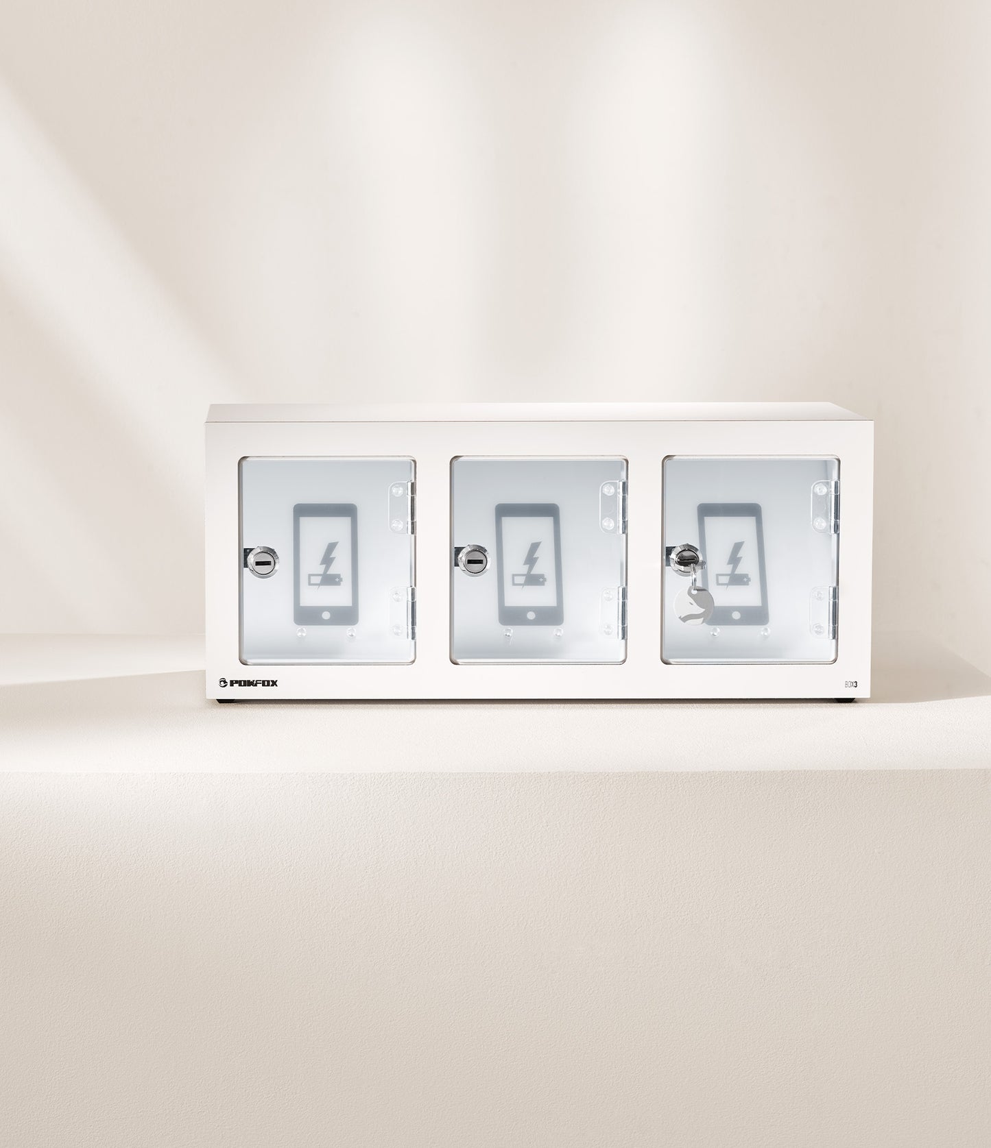 POWFOX BOX3 absperrbare Design-Ladestation für Smartphones